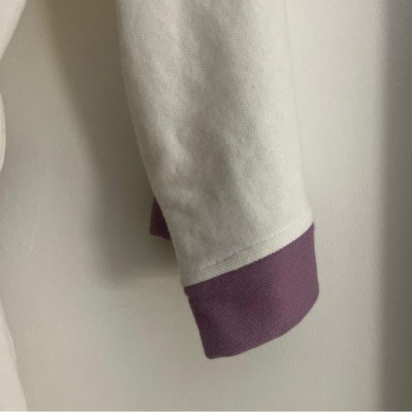 Lacoste Cream Robe with Lavender Trim - Picture 3 of 6